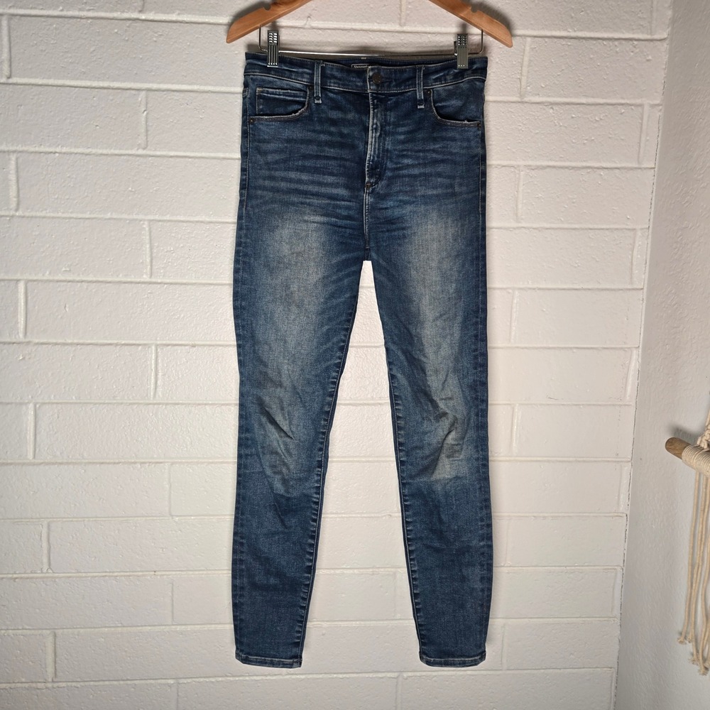Abercrombie &‎ Fitch Simone High Rise Super Skinny Jeans 28/6 Blue Denim Indie